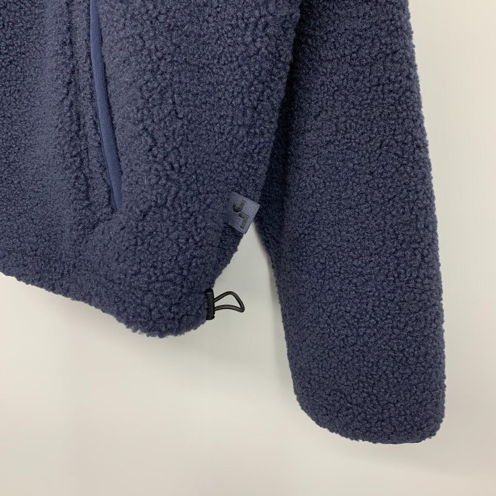 JoyLab Pullover Navy Blue 1/2 Zip Sweater Sherpa Mixed Media - Picture 5 of 11